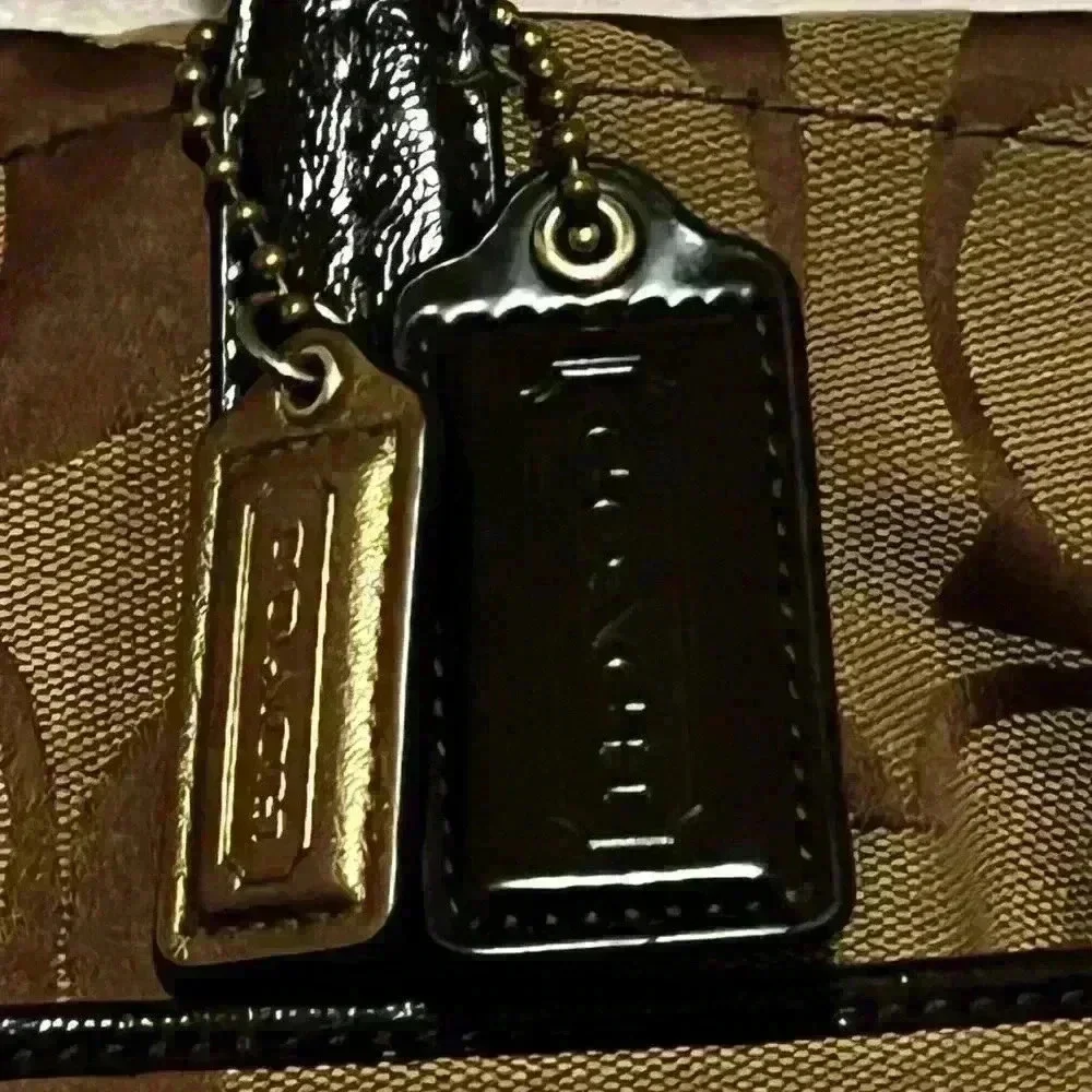 COACH F25771 SIGNATURE STRIPE TOTE SHOULDER BAG
